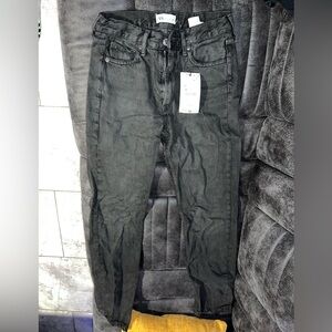 Zara mid rise straight jeans